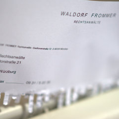 Waldorf-Briefkopf geschreddert